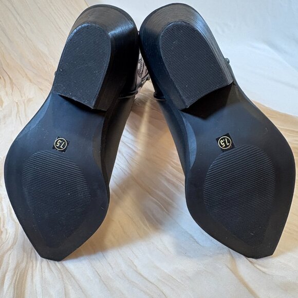 NEW Steve Madden Womens Tall Western Windie White/Black Boots Size 7.5 - Picture 11 of 13